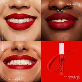 Close-up of NYX Lip Lingerie XXL Matte Liquid Lipstick applicator