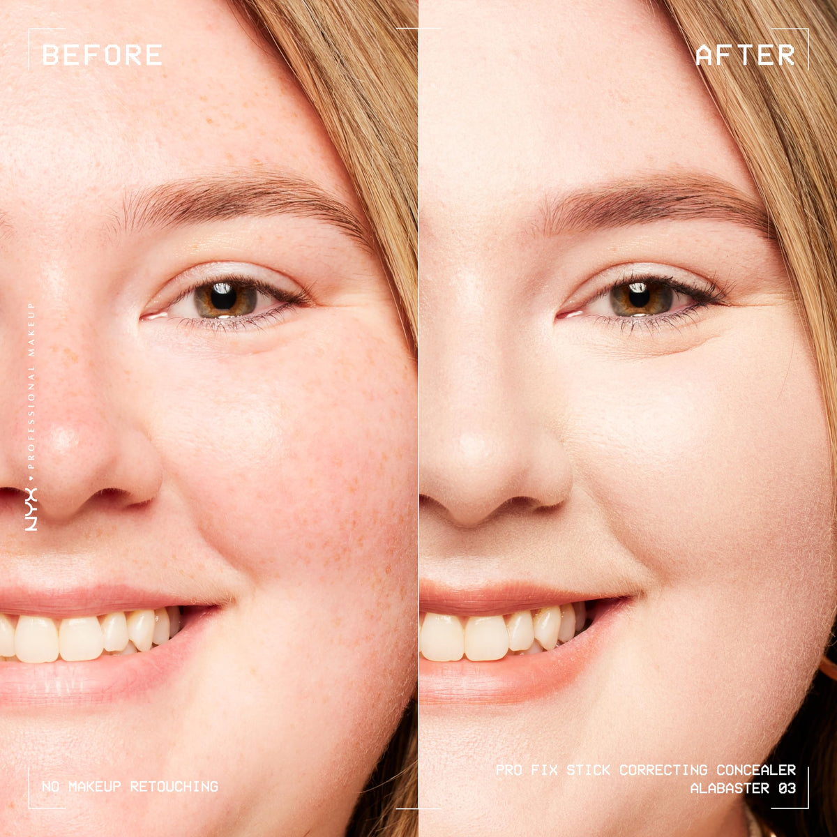 Close-up of NYX Pro Fix Stick Correcting Concealer showing creamy texture