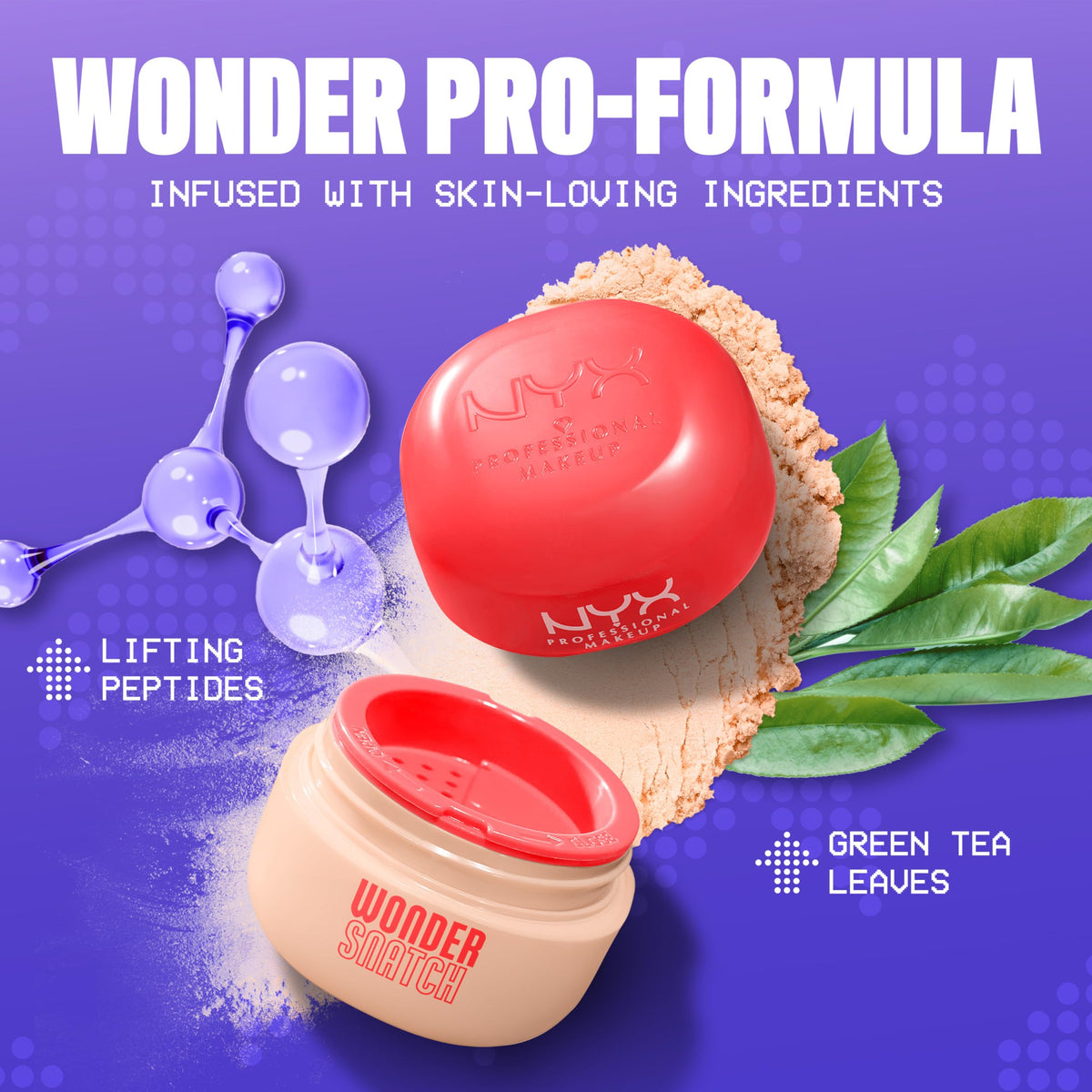 Close-up of NYX Setting Powder texture on skin