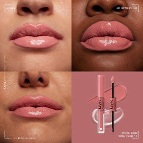 Close-up of NYX Shine Loud Liquid Lipstick Cash Flow applicator