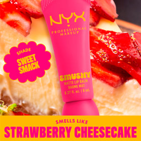 Close-up of NYX Smushy Matte Lip Balm texture