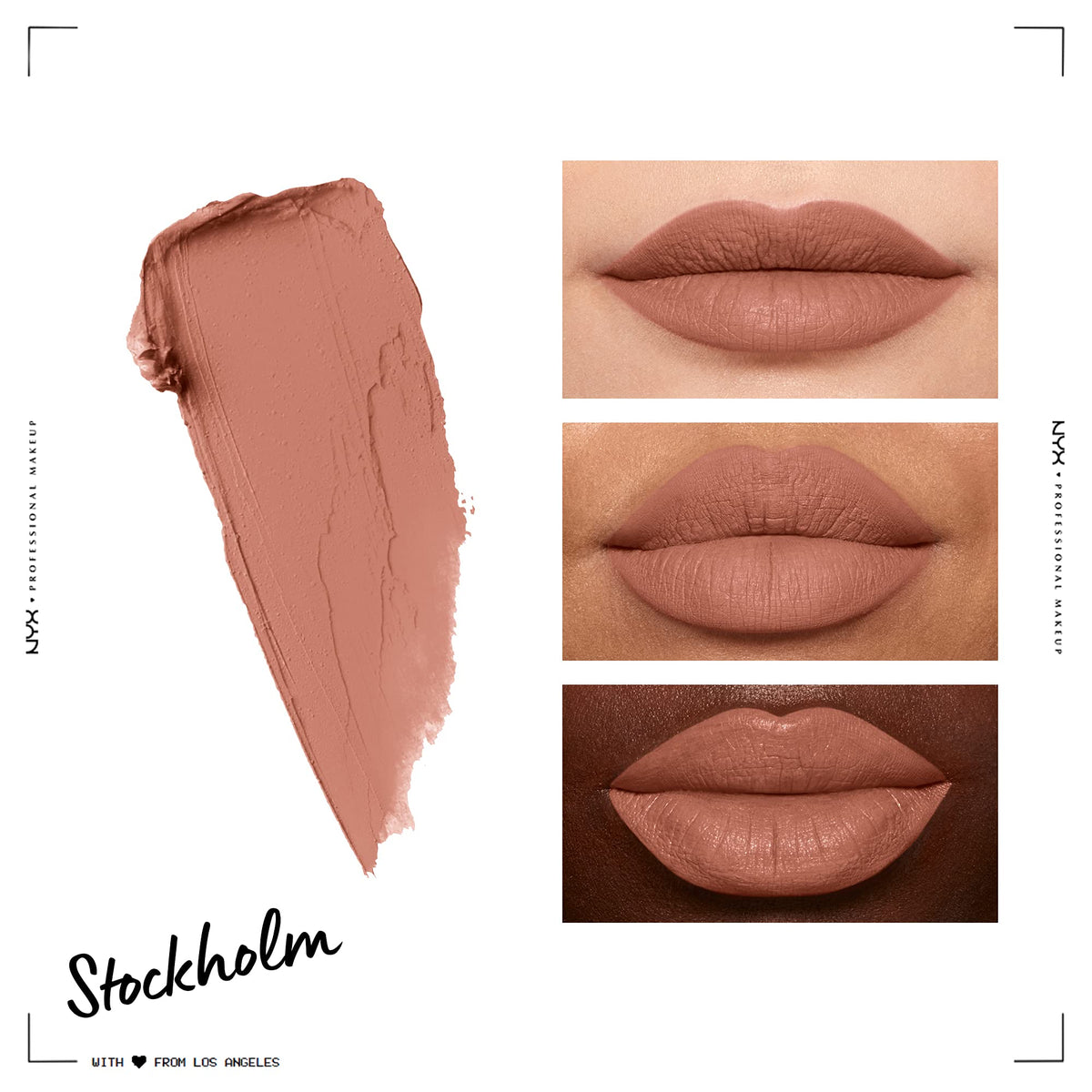 Close-up of NYX Soft Matte Lip Cream Stockholm applicator