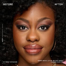 Close-up of NYX Wonder Snatch Setting Powder texture