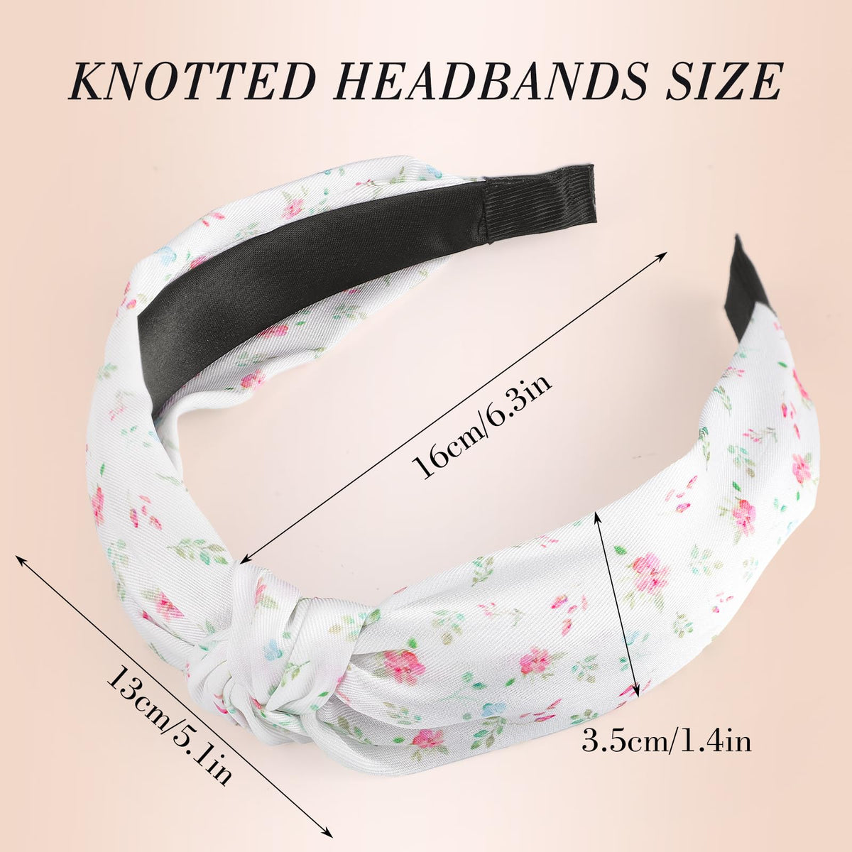 Close-up of obeoby Floral Knotted Headband showing knotted design