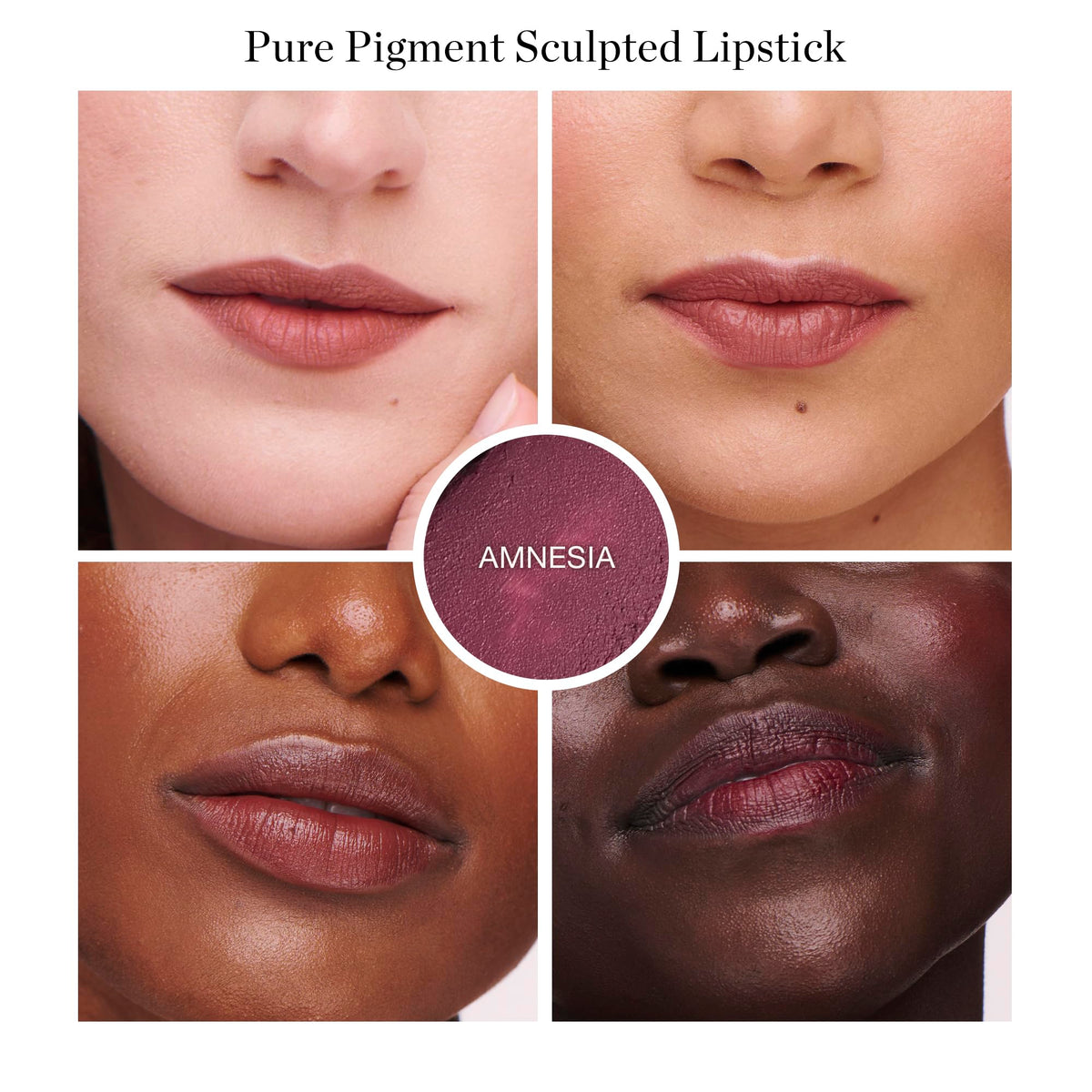 Close-up of Ogee Full Bloom Sculpted Lipstick in Amnesia Blackberry Mauve