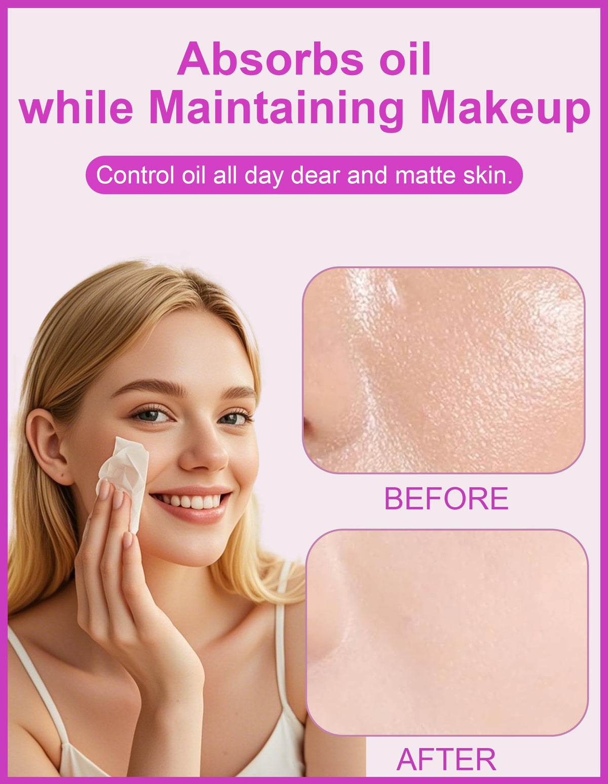 Close-up of Okerker blotting paper applicator pad