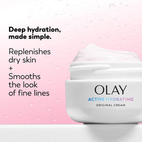 Close-up of Olay Active Hydrating Cream texture
