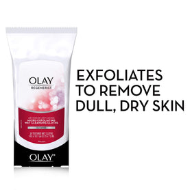 Close-up of Olay Makeup Remover Wipes packaging