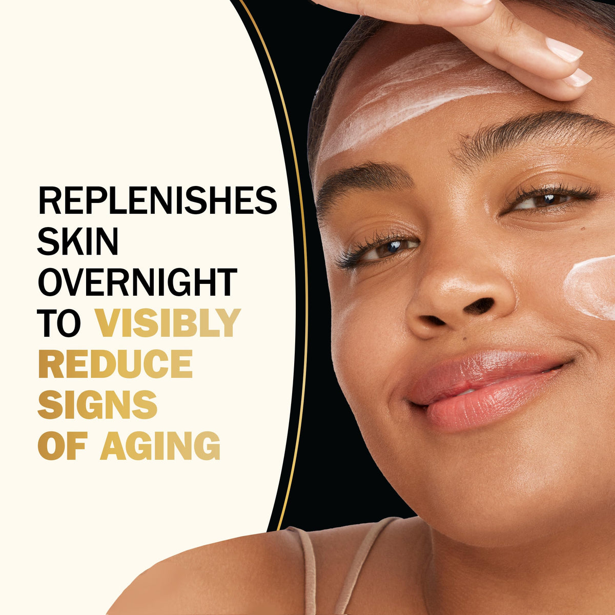 Close-up of Olay Total Effects Night Firming Cream texture