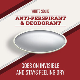 Close-up of Old Spice Anti-Perspirant ingredients list