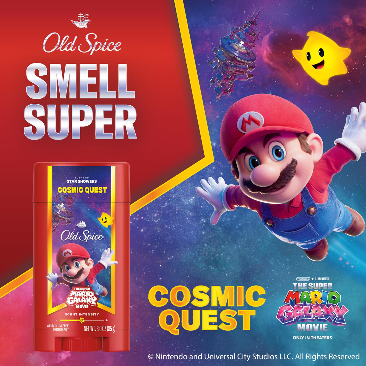 Close-up of Old Spice Cosmic Quest Deodorant stick