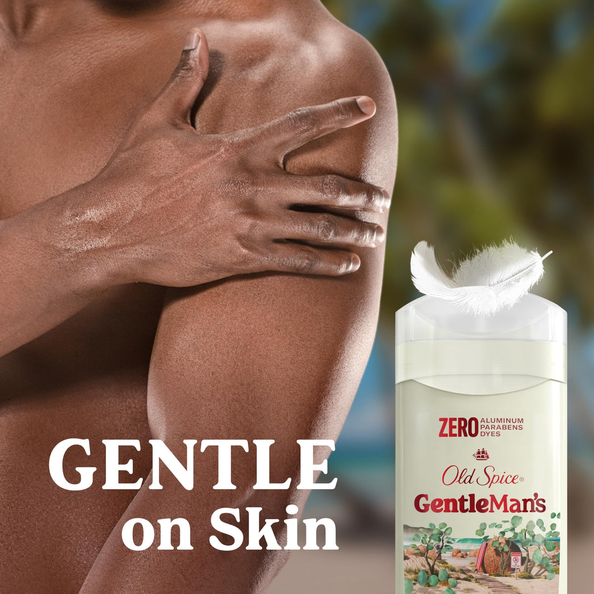 Close-up of Old Spice GentleMan's Blend Deodorant texture