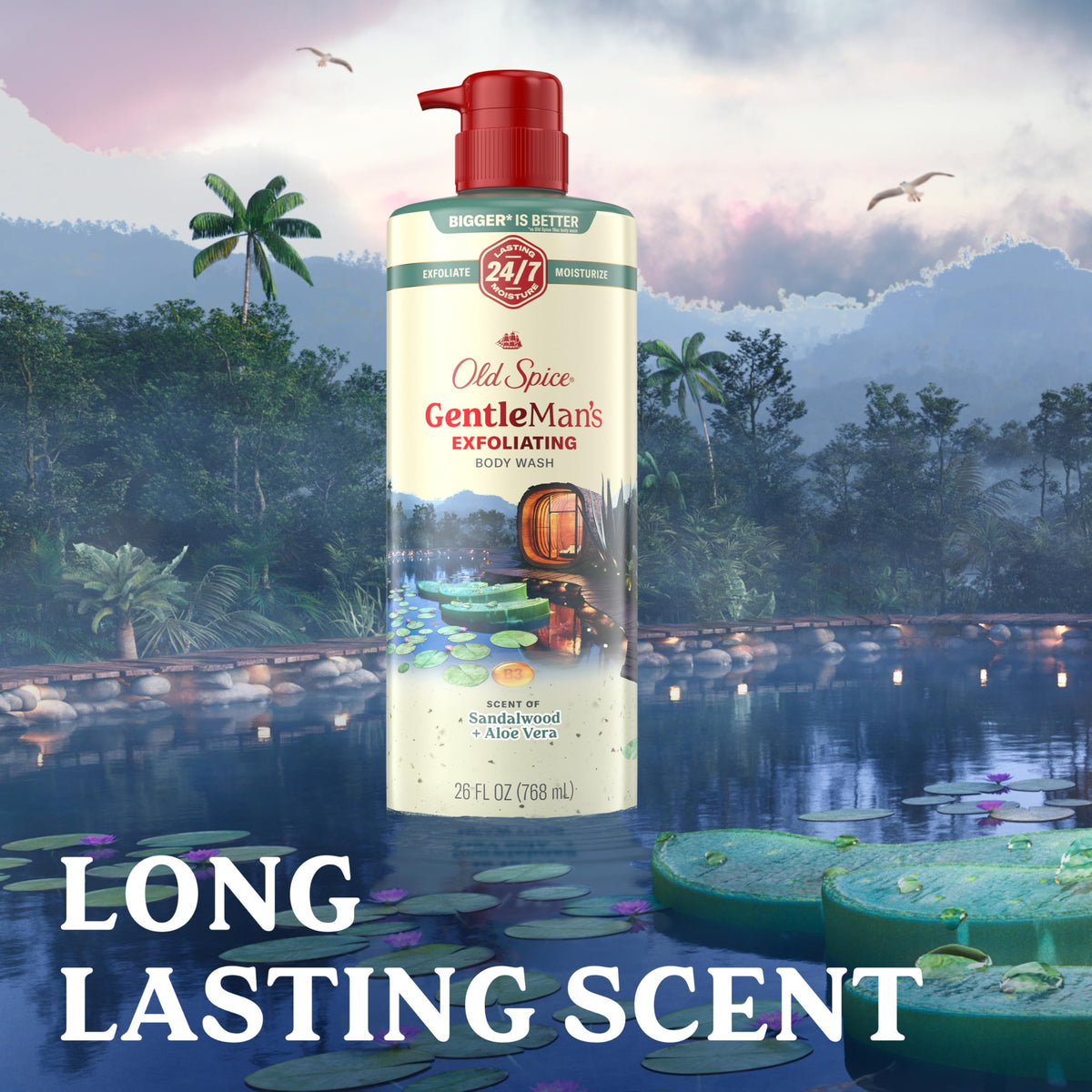 Close-up of Old Spice GentleMan's Body Wash texture