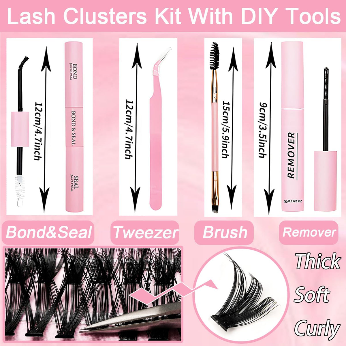 Close-up of OLLAVO lash bond and seal included in the kit