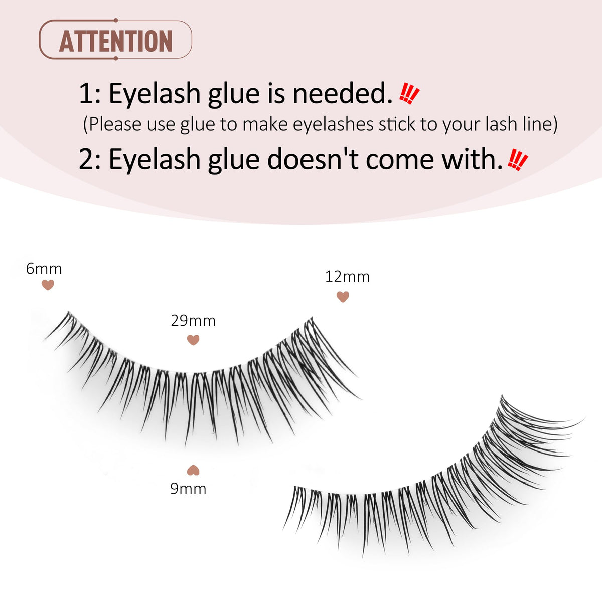 Close-up of Onlyall False Eyelashes wispy design