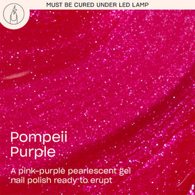 Close-up of OPI GelColor Pompeii Purple nail polish brush