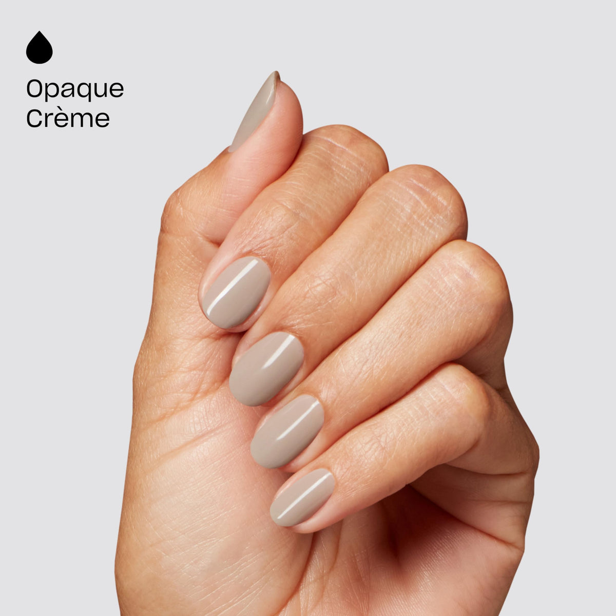 Close-up of OPI GELement Espresso Martini Please gel polish texture