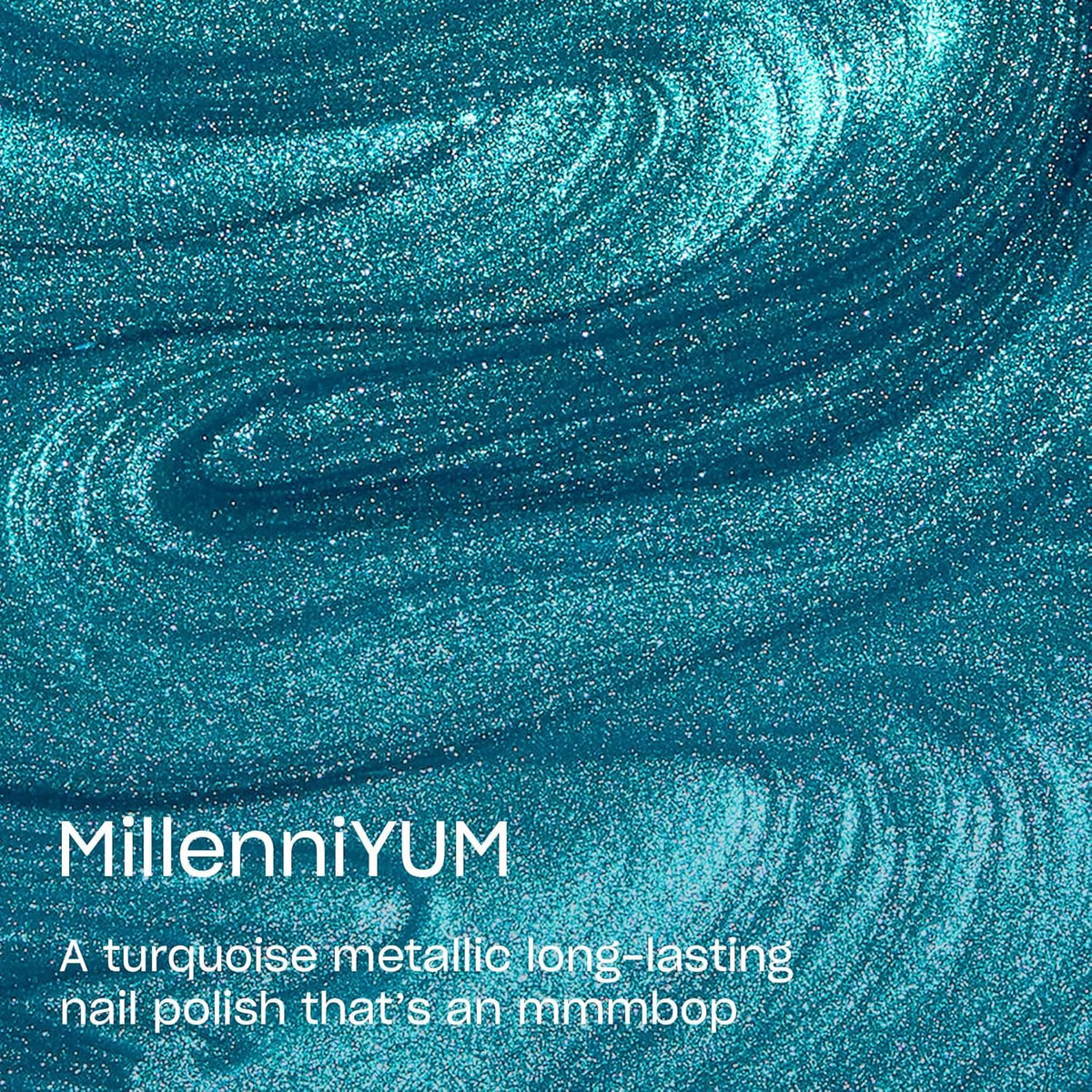 Close-up of OPI Infinite Shine MillenniYUM nail polish texture