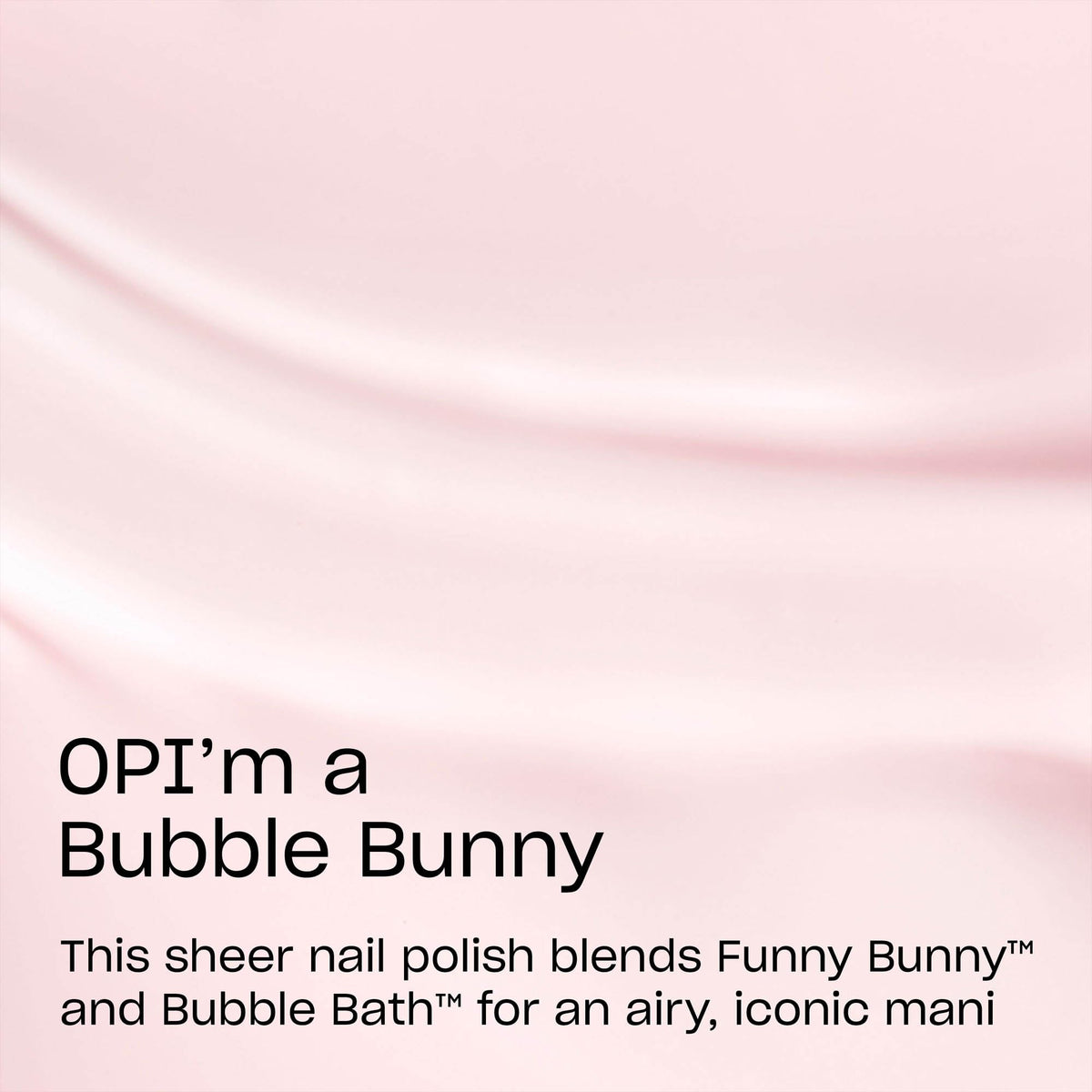 Close-up of OPI’m a Bubble Bunny nail polish brush