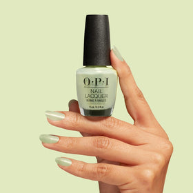 Close-up of OPI Nail Lacquer AppointMINT Confirmed brush