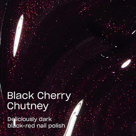 Close-up of OPI Nail Lacquer Black Cherry Chutney bottle