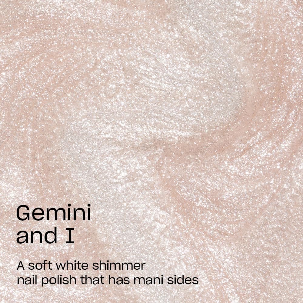 Close-up of OPI Nail Lacquer Gemini and I brush for smooth application