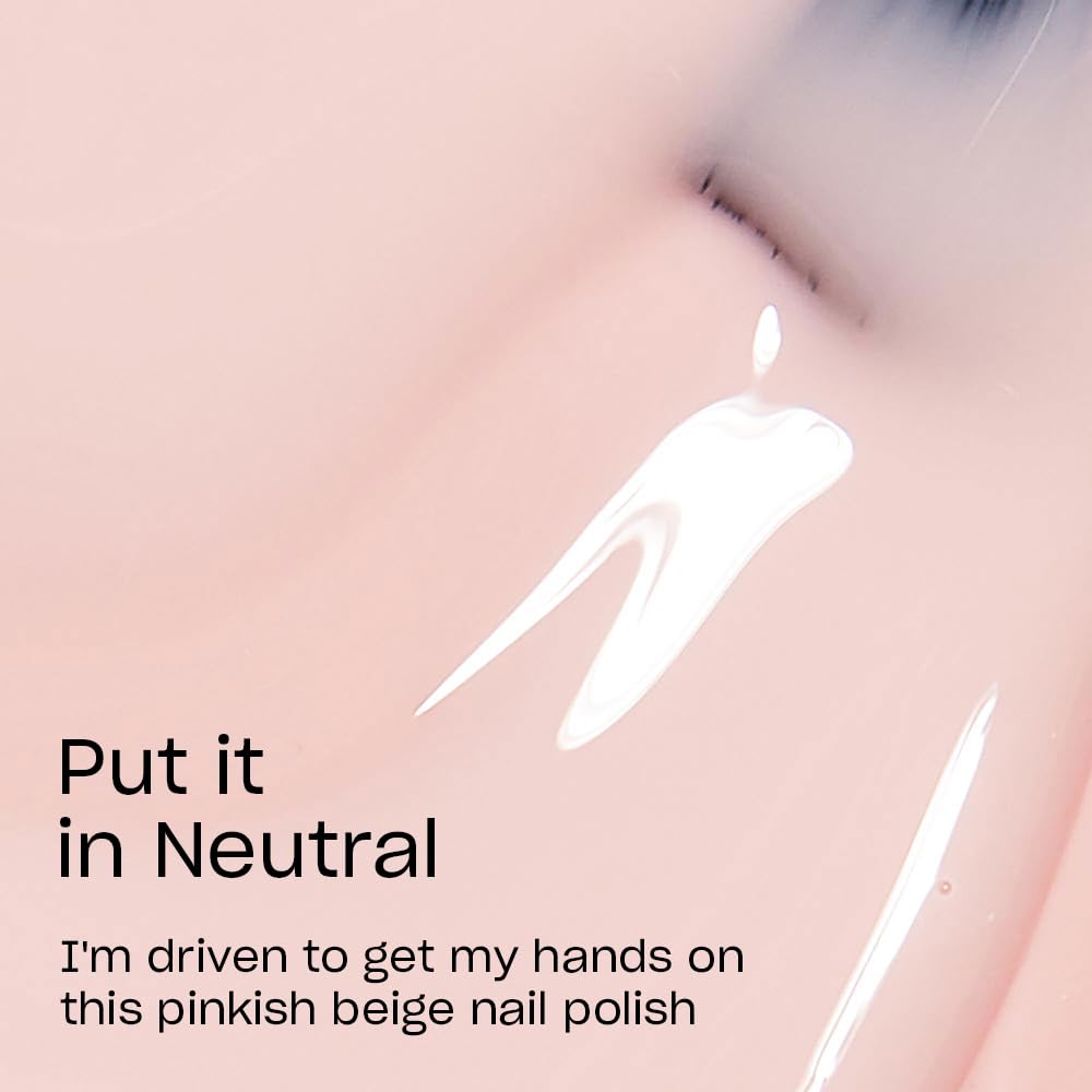 Close-up of OPI Nail Lacquer Put it in Neutral brush