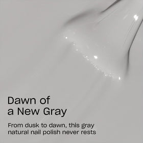 Close-up of OPI Nature Strong Dawn of a New Gray nail polish brush
