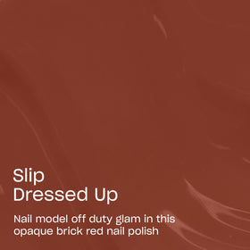 Close-up of OPI Slip Dressed Up nail polish bottle with brush