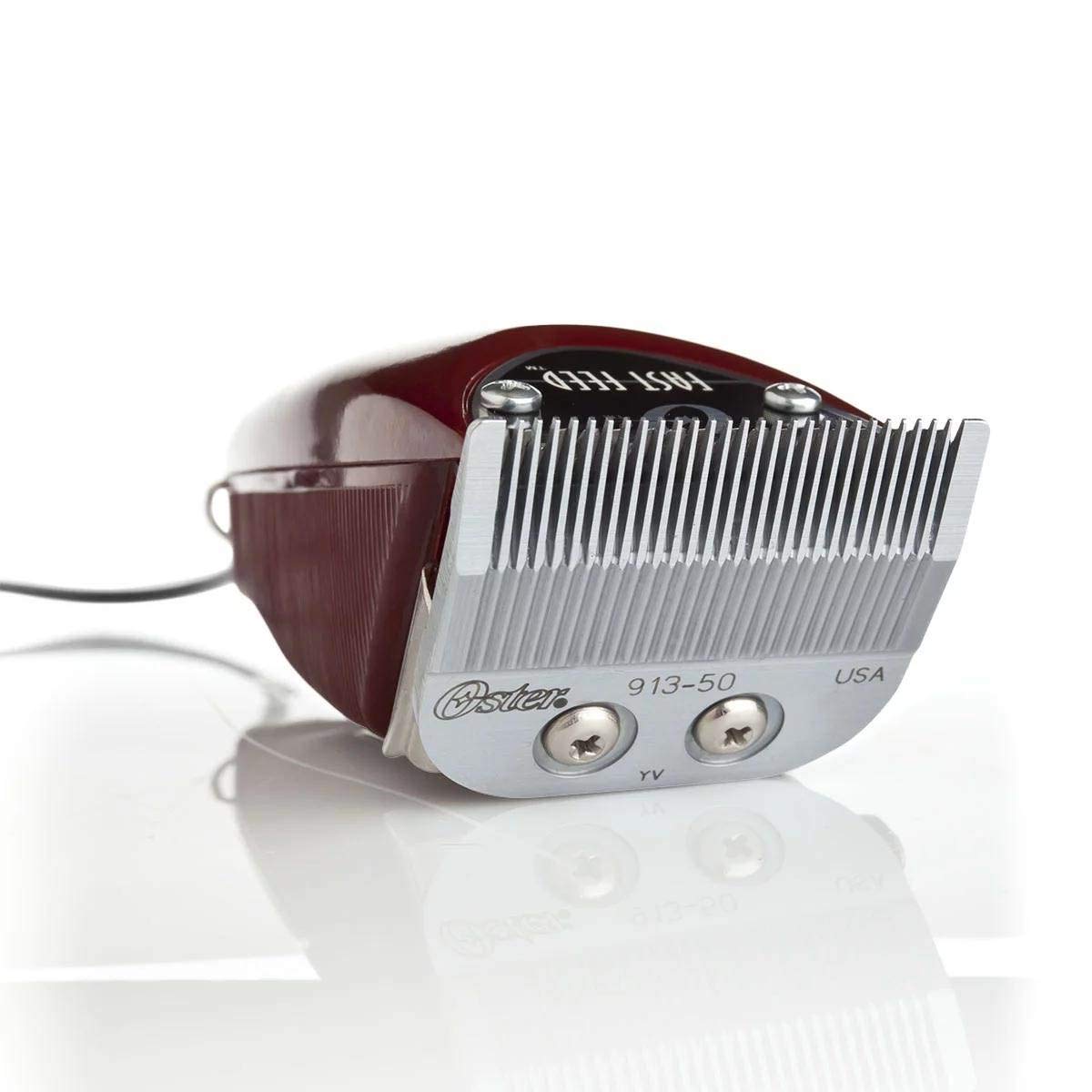 Close-up of Oster Professional Fast Feed clipper blade