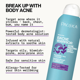 Close-up of Pacifica Bacne Warrior Spray bottle