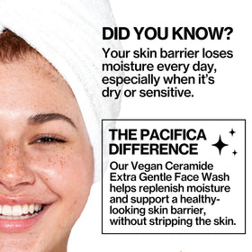 Close-up of Pacifica Face Wash texture on hand