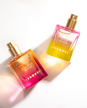 Close-up of Pacifica Neon Moon Spray Perfume bottle details