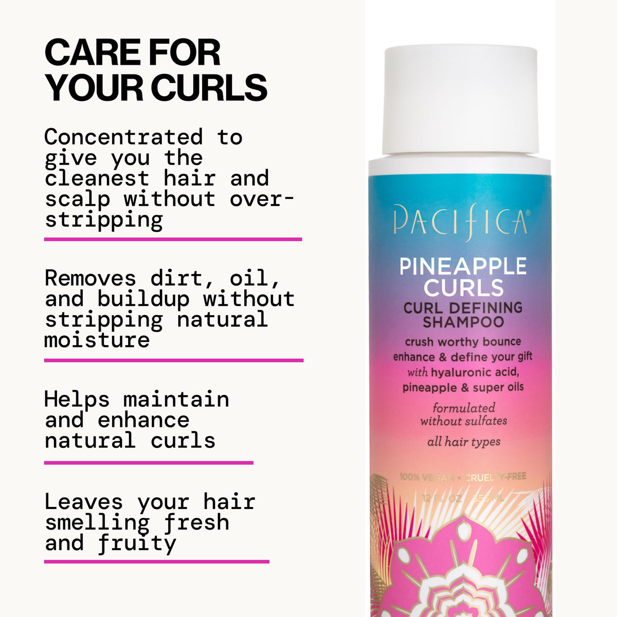 Close-up of Pacifica Pineapple Curls Shampoo texture