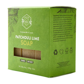Close-up of Patchouli Lime soap texture