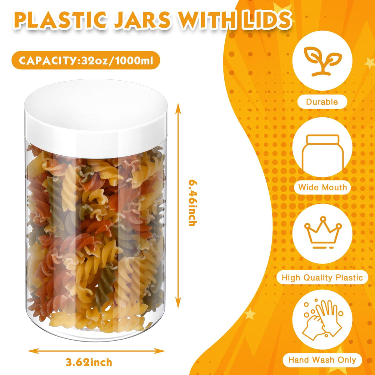 Close-up of Patelai plastic jar showing airtight foam seal