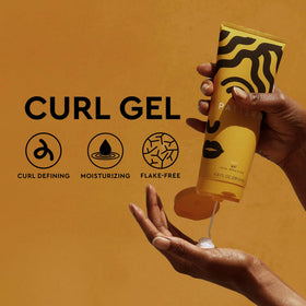 Close-up of PATTERN Curl Gel texture on hand