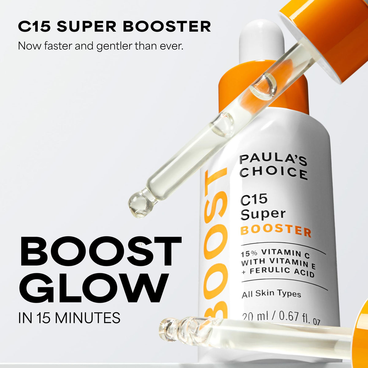 Close-up of Paula's Choice support C15 Serum dropper