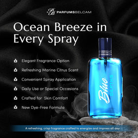 Close-up of PB ParfumsBelcam Blue Depths Eau de Toilette spray nozzle