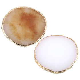 Close-up of Pengxiaomei Resin Nail Palette showing gold edge detail
