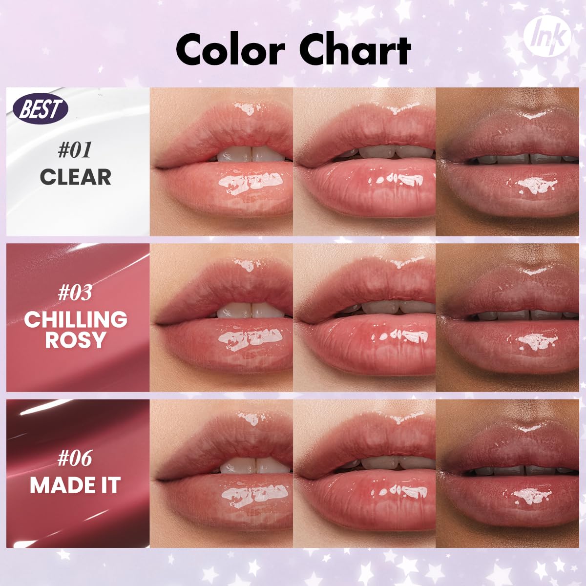 Close-up of Peripera Ink Glasting Lip Gloss shade #03