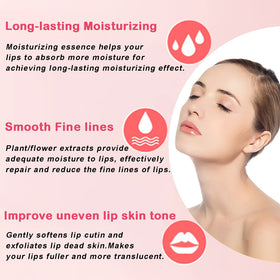Close-up of Permotary Collagen Lip Mask applied on lips