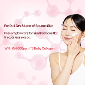 Close-up of PESTLO Baby Collagen Glow Mask texture