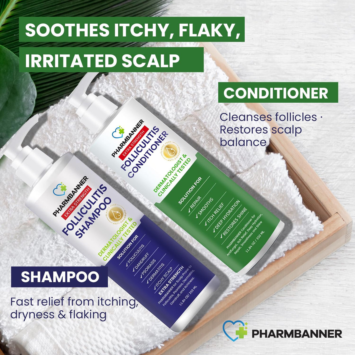 Close-up of PHARMBANNER Anti-Fungal Shampoo texture