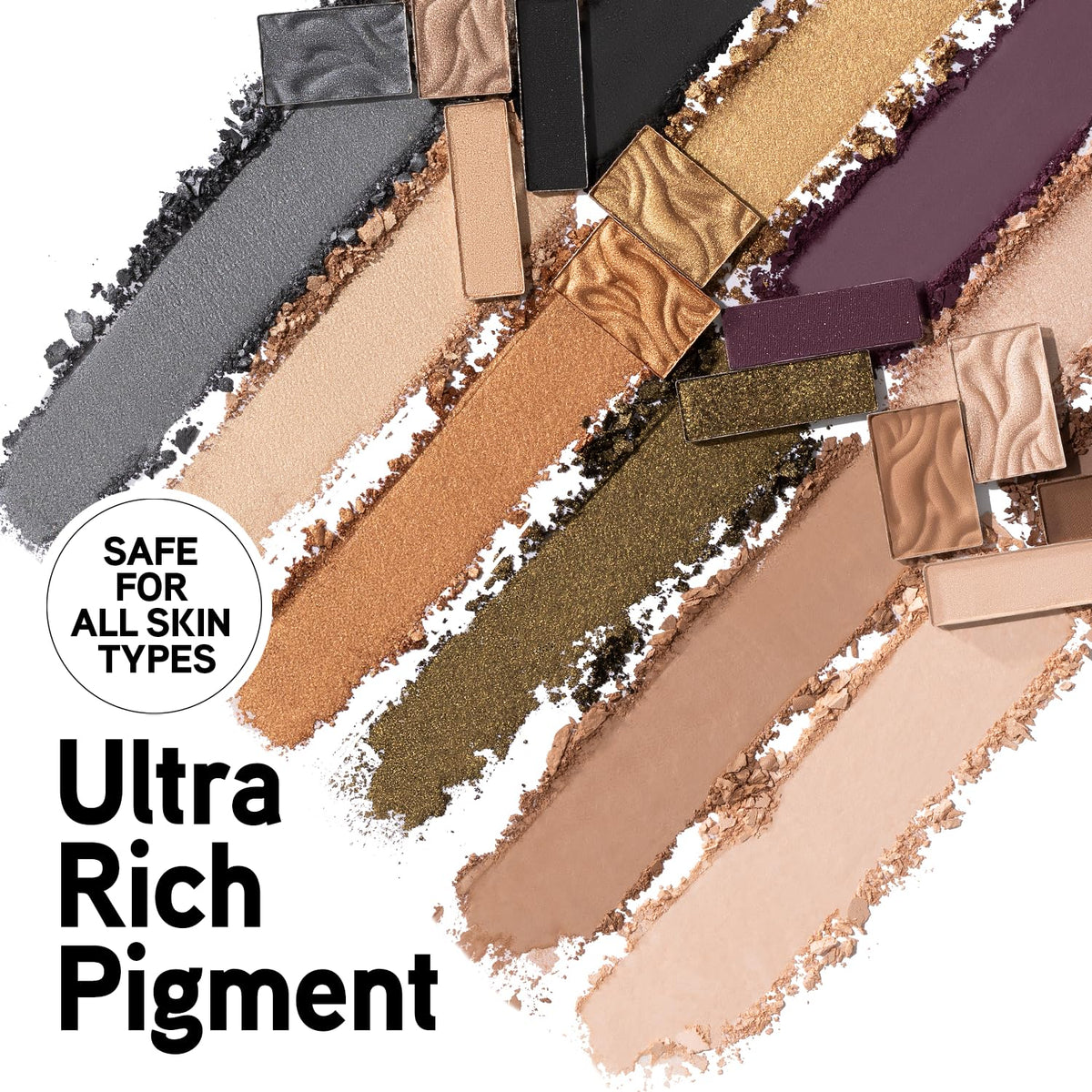 Close-up of Physicians Formula Murumuru Butter Eyeshadow Palette swatches
