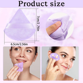 Close-up of Pimoys Triangle Makeup Puff showing soft texture