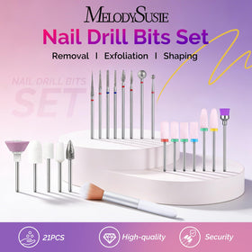 Close-up of pink ceramic nail bits from MelodySusie set