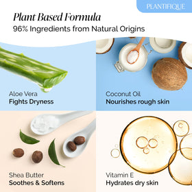 Close-up of PLANTIFIQUE Hydrating Foot Mask Socks packaging