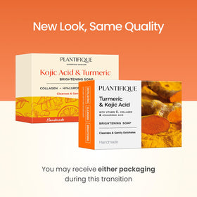 Close-up of PLANTIFIQUE Kojic Acid and Turmeric Soap texture