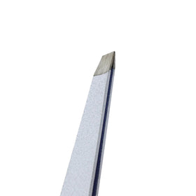 Close-up of pointed tip of Basics Eyebrow Tweezers